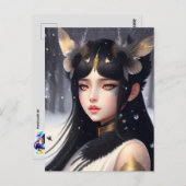 Crow Princess, Postüberquerung Postkarte (Vorne/Hinten)