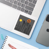 Crow & pumpkin on fence for Halloween Aufkleber (Laptop mit iPhone)