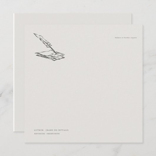 Crow-quilled page- Regency Correspondence (Vorne/Hinten)