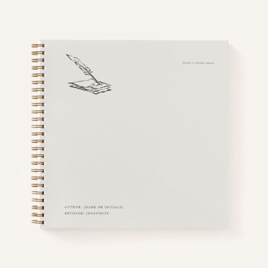 Crow-quilled page- Regency Correspondence Notizblock (Vorderseite)