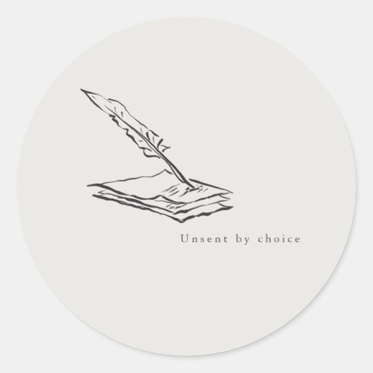 Crow-quilled page- Regency Correspondence Runder Aufkleber (Vorderseite)