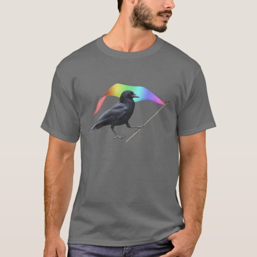 Crow Rainbow Flag T-shirt (Vorderseite)