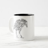 Crow Raven Art Zweifarbige Tasse (Vorderseite Links)