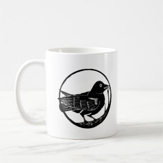 Crow Raven Bird aus Holz geschnitten Tasse