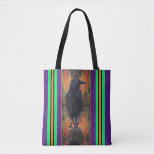 Crow Raven Bird Halloween Maureen Girard Tasche
