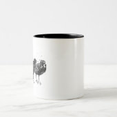 Crow, Raven Birds Zweifarbige Tasse (Mittel)