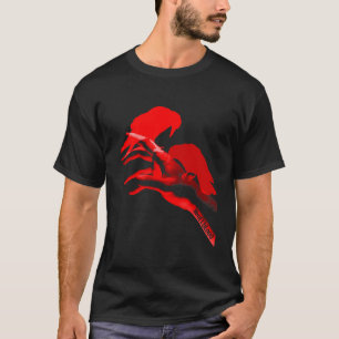 Crow Raven Black Red Fashion Designer T-Shirt