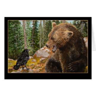 Crow Raven, die Grizzly Bären-Wildtierkarte