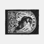 Crow Raven F Caw F Fleecedecke (Vorderseite (Horizontal))