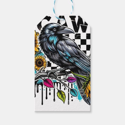 Crow Raven F-CAW-F Funny Halloween Geschenkanhänger (Vorderseite)