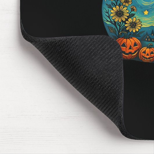 Crow Raven F-Caw-F Funny Halloween Gothic Checkere Mousepad (Ecke)