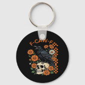 Crow Raven F-Caw-F Funny Halloween Gothic Creative Schlüsselanhänger (Vorderseite)
