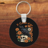 Crow Raven F-Caw-F Funny Halloween Gothic Creative Schlüsselanhänger (Vorderseite)