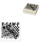 Crow Raven F-CAW-F Funny Halloween Gummistempel (Stempel)
