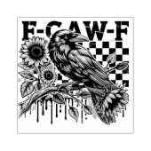 Crow Raven F-CAW-F Funny Halloween Gummistempel (Prägung)