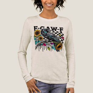 Crow Raven F-CAW-F Funny Halloween Tri-Blend Shirt