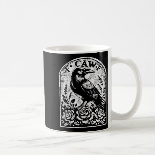 Crow Raven F Caw F  Kaffeetasse (Rechts)