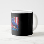 Crow Raven Funny F-Caw-F Minimal Clean Jumbo-Tasse (Vorderseite Rechts)