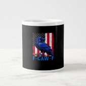 Crow Raven Funny F-Caw-F Minimal Clean Jumbo-Tasse (Vorderseite)