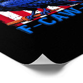 Crow Raven Funny F-Caw-F Minimal Clean Poster (Ecke)