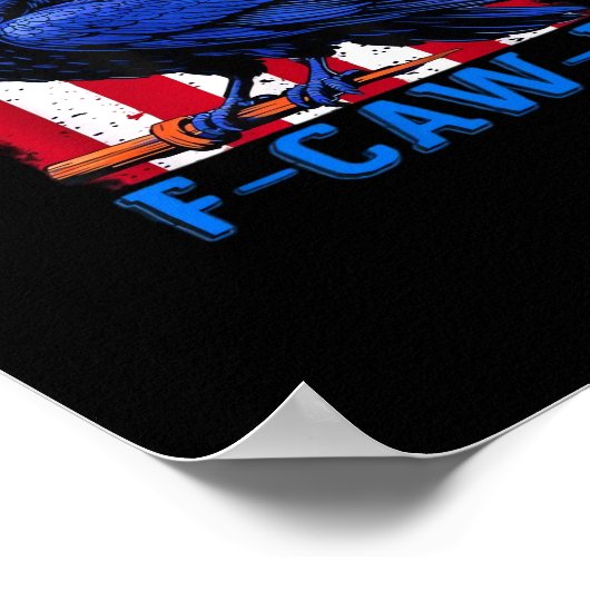 Crow Raven Funny F-Caw-F Minimal Clean Poster (Ecke)