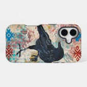 Crow Raven iPhone Case 16 Hülle (Rückseite (Horizontal))