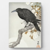 Crow Raven Koson Japanese Bird Fotoplatte (Vorderseite)