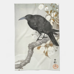 Crow Raven Koson Japanese Bird Geschirrtuch