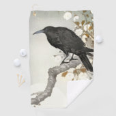 Crow Raven Koson Japanese Bird Golfhandtuch (Insitu)