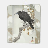 Crow Raven Koson Japanese Bird Keramikornament (Links)