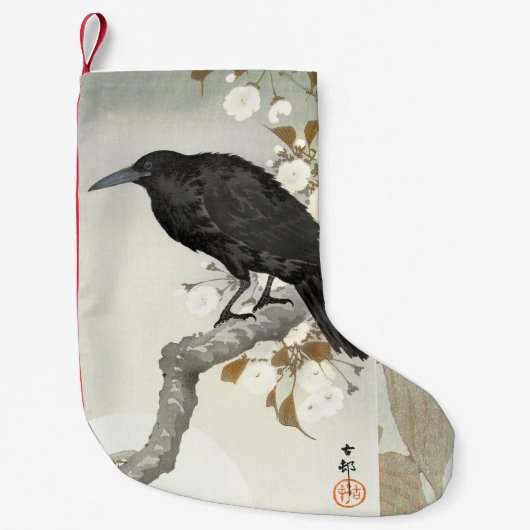Crow Raven Koson Japanese Bird Kleiner Weihnachtsstrumpf (Vorderseite)