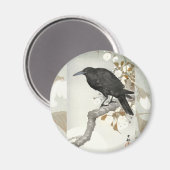 Crow Raven Koson Japanese Bird Magnet (Vorderseite/Rückseite)