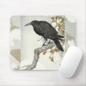 Crow Raven Koson Japanese Bird Mousepad (Mit Mouse)