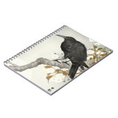 Crow Raven Koson Japanese Bird Notizblock (Linke Seite)