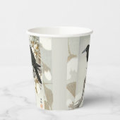 Crow Raven Koson Japanese Bird Pappbecher (Links)