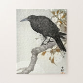 Crow Raven Koson Japanese Bird Puzzle (Vertikal)
