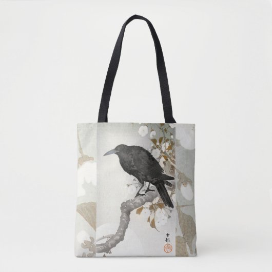 Crow Raven Koson Japanese Bird Tasche (Vorderseite)