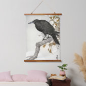 Crow Raven Koson Japanese Bird Wandteppich Mit Holzrahmen (Schlafzimmer)