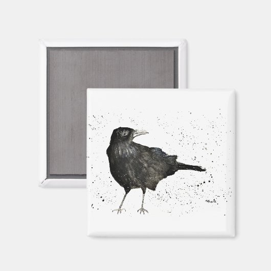 Crow raven magnet (Vorderseite/Rückseite)