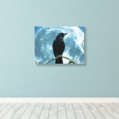 Crow Raven Moon Night Gothic Fantasy Atemberaubend Leinwanddruck (Insitu (Holzboden))