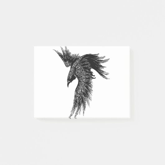 Crow Raven Norge Viking Symbol Post-it Klebezettel (Vorderseite)