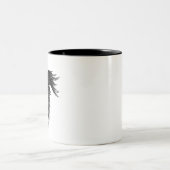 Crow Raven Norge Viking Symbol Zweifarbige Tasse (Mittel)