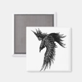 Crow Raven Norse Viking Symbol Magnet (Vorderseite/Rückseite)