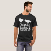Crow Raven Sperling-Aberglaube T-Shirt (Vorne ganz)