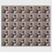 Crow Reading the Raven Funny Geschenkpapier (Flach)