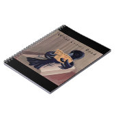 Crow Reading the Raven Funny Notizblock (Linke Seite)