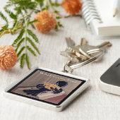 Crow Reading the Raven Funny Schlüsselanhänger (Seite)