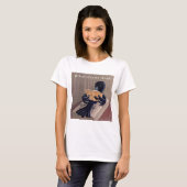 Crow Reading the Raven Funny T-Shirt (Vorne ganz)