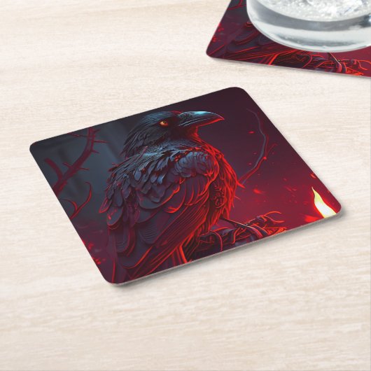 Crow Rechteckiger Pappuntersetzer (angewinkelt)