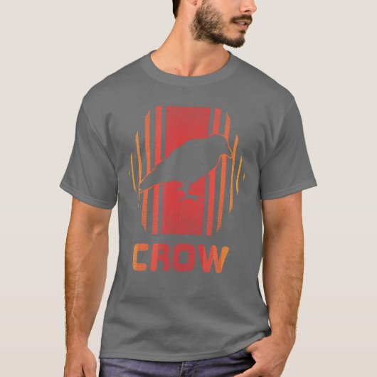 Crow Retro Vintag 80er Style Geschenk T-Shirt (Vorderseite)